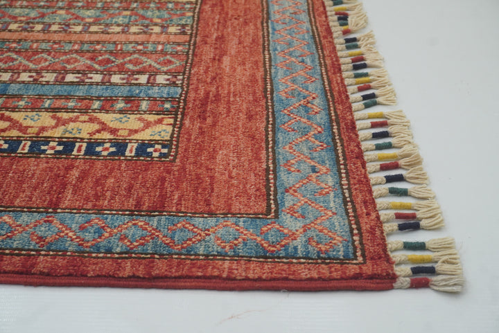 7x8 Red Area Turkish Style Hand-Knotted Rug - Yildiz Rugs