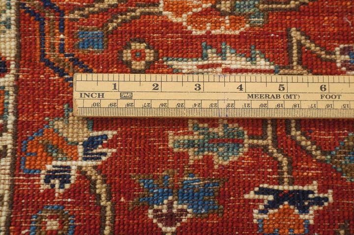 4x12 Red Bidjar Afghan Hand knotted Wide Runner Rug