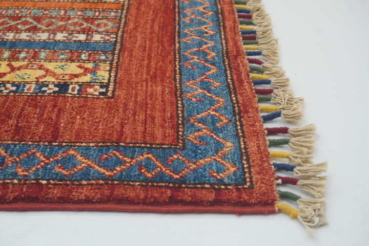 7x8 Red Area Turkish Style Hand-Knotted Tribal Rug - Yildiz Rugs