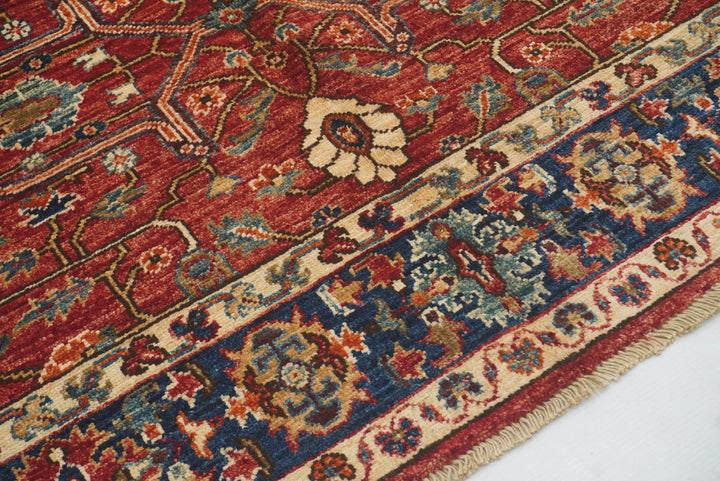 4x6 Red Bidjar Afghan hand knotted Oriental Rug