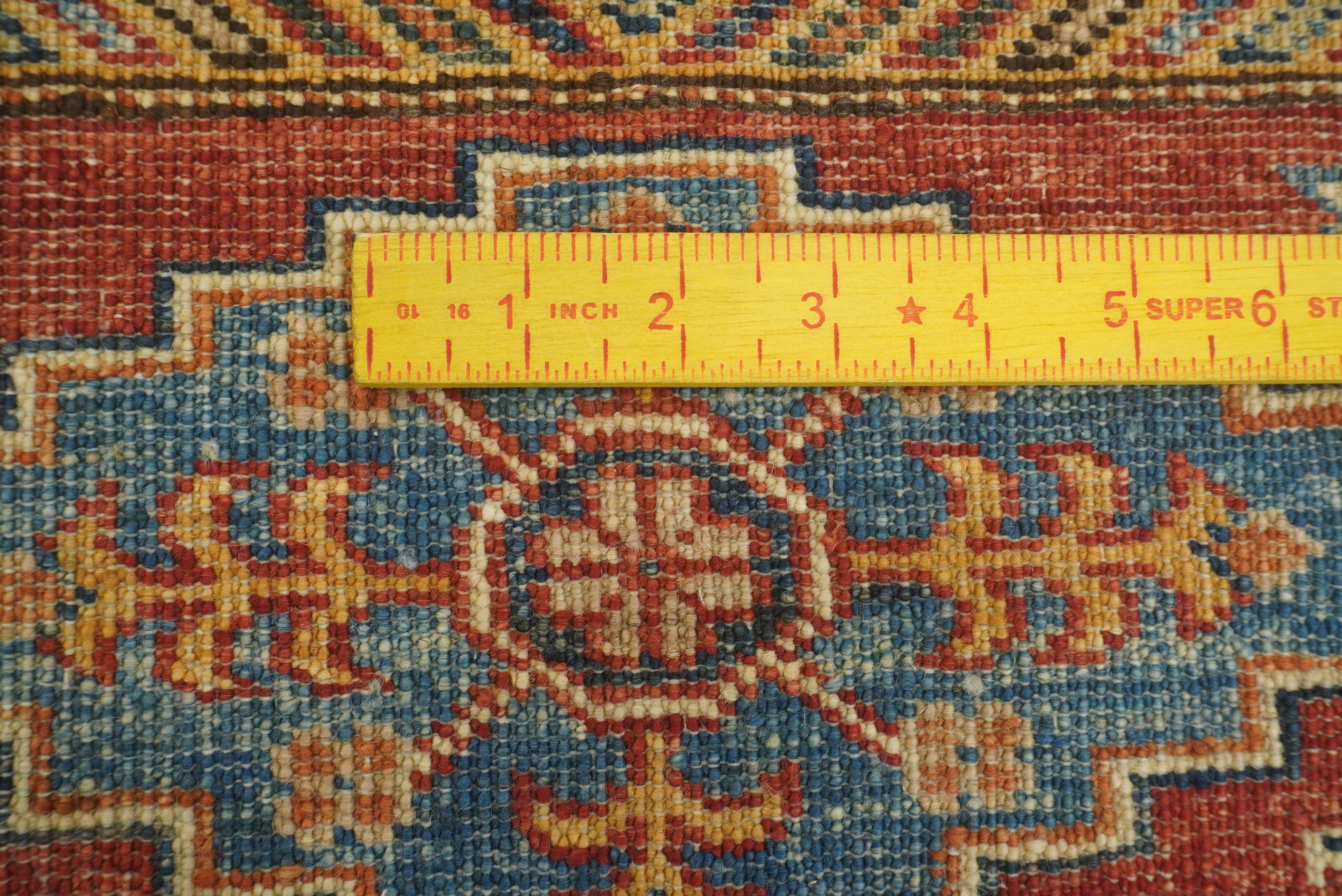 2x3 Red Kazak Hand-Knotted Afghan Rug - Yildiz Rugs