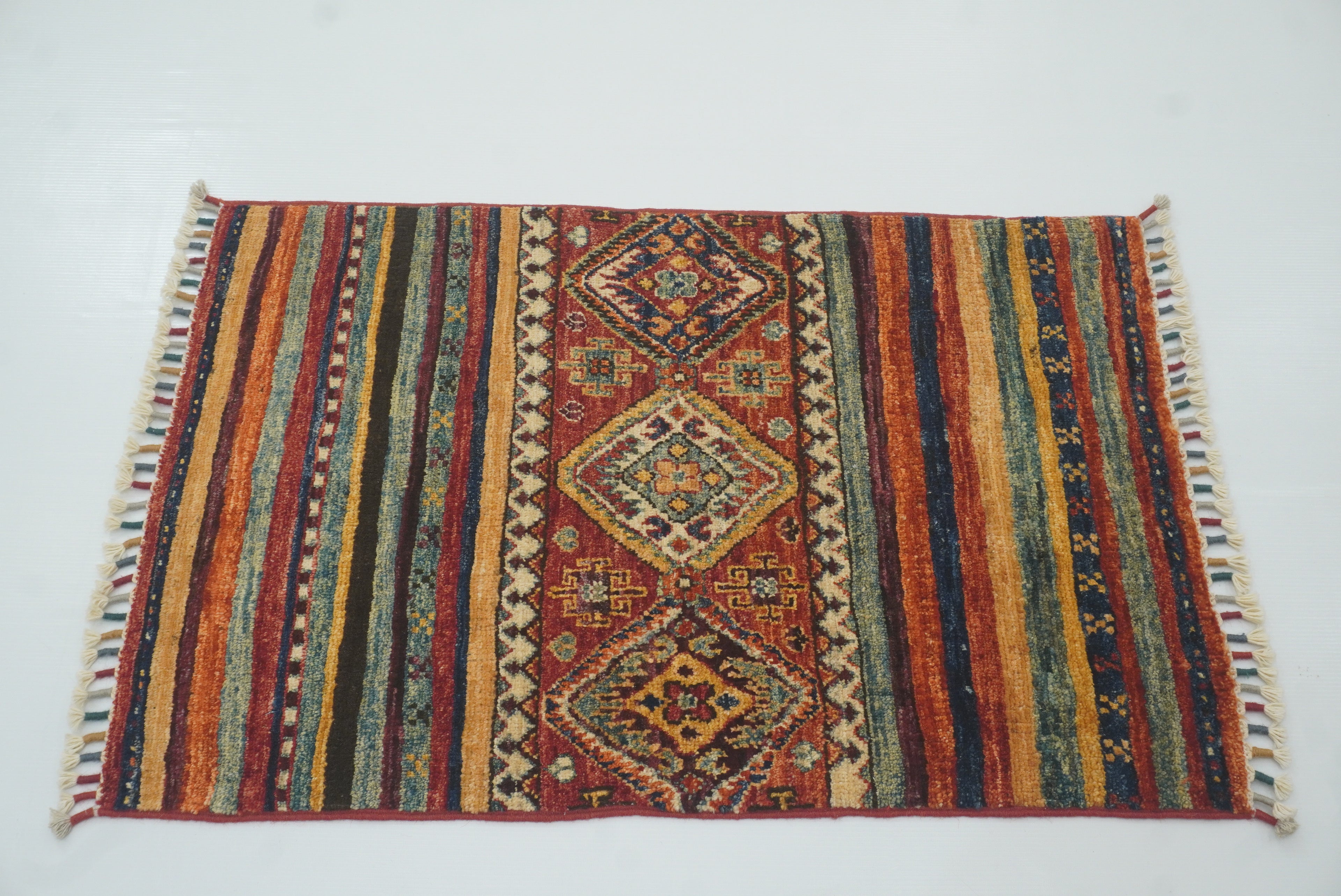 2x3 Red Khorjin Afghan Hand knotted Rug - Yildiz Rugs