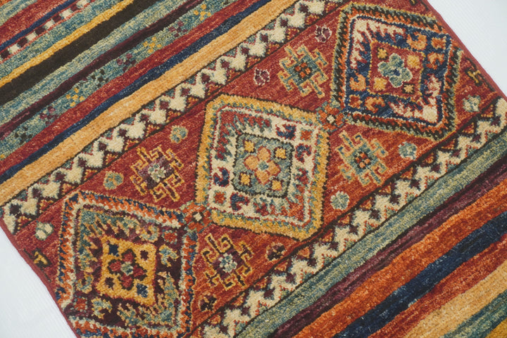 2x3 Red Khorjin Afghan Hand knotted Rug - Yildiz Rugs