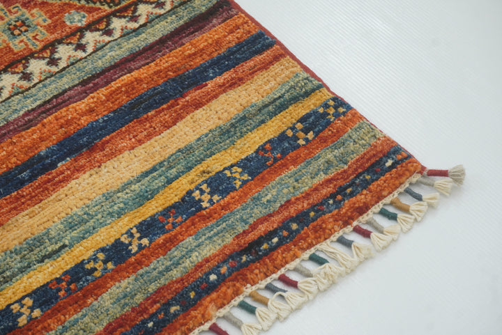 2x3 Red Khorjin Afghan Hand knotted Rug - Yildiz Rugs