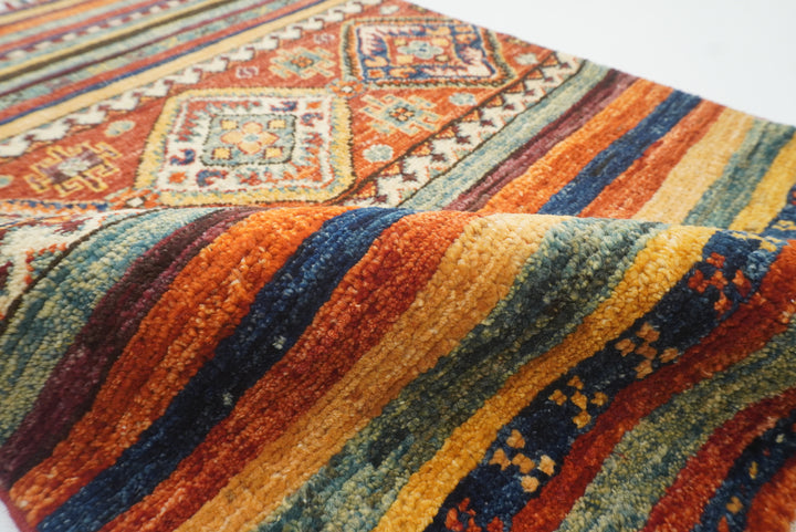 2x3 Red Khorjin Afghan Hand knotted Rug - Yildiz Rugs