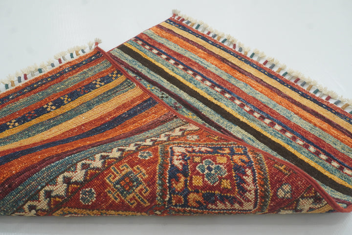2x3 Red Khorjin Afghan Hand knotted Rug - Yildiz Rugs