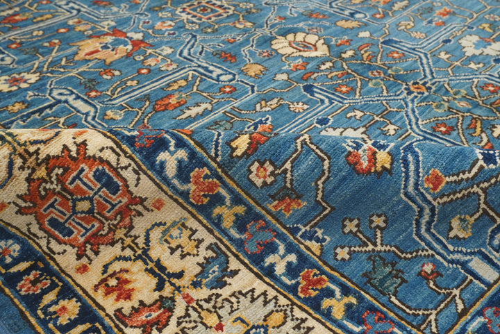 5x7 Soft Blue Bidjar Afghan Hand Knotted Oriental Rug