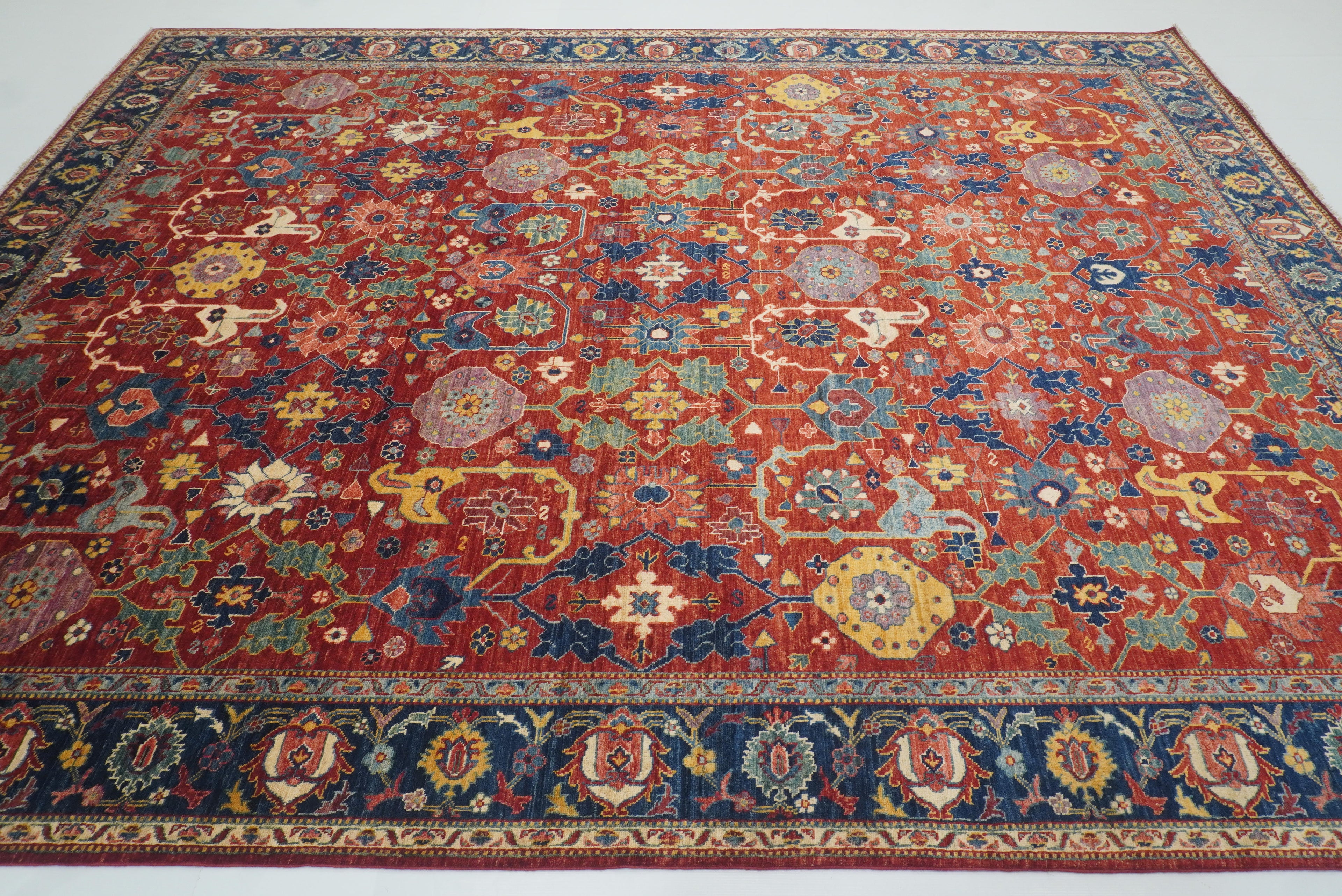 9x12 Red Bidjar Afghan Hand knotted Oriental Rug - Yildiz Rugs