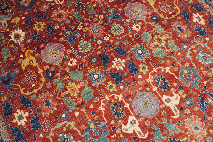 9x12 Red Bidjar Afghan Hand knotted Oriental Rug - Yildiz Rugs