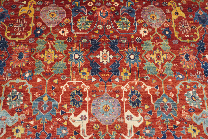 9x12 Red Bidjar Afghan Hand knotted Oriental Rug - Yildiz Rugs