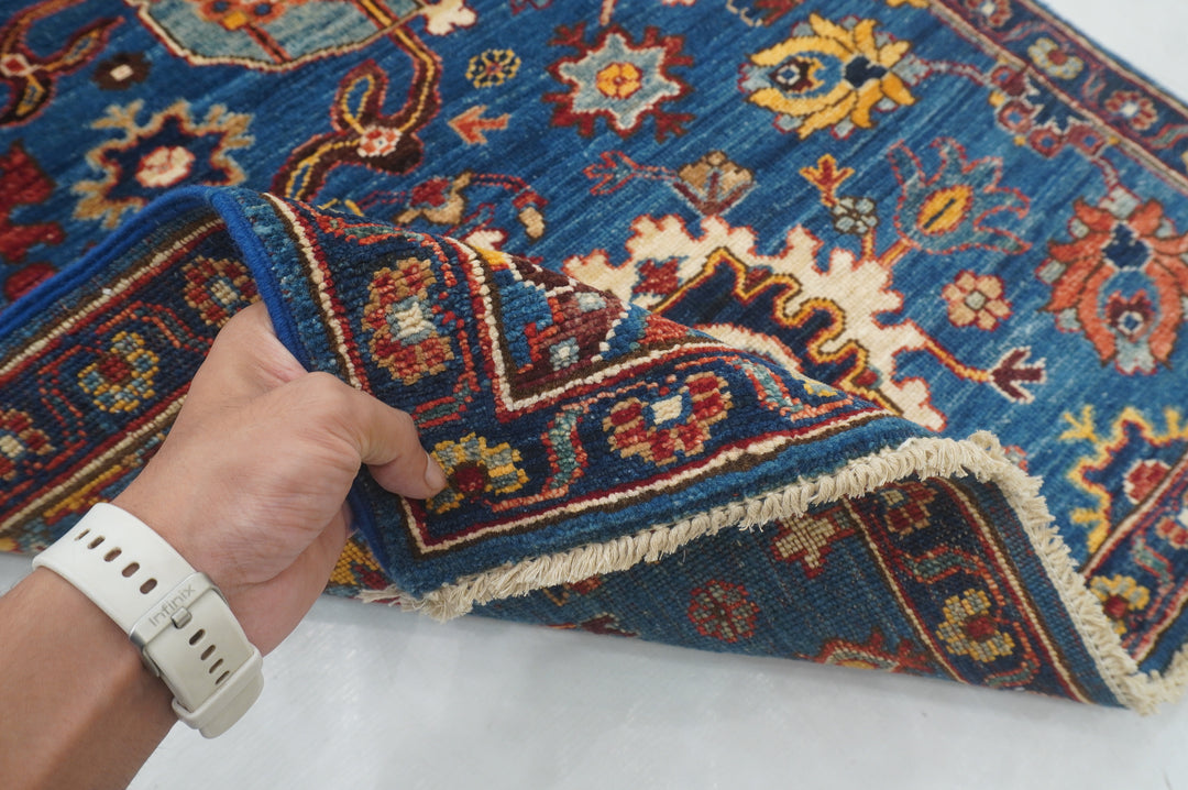 14 Ft Blue Bidjar Afghan hand knotted Oriental Runner Rug