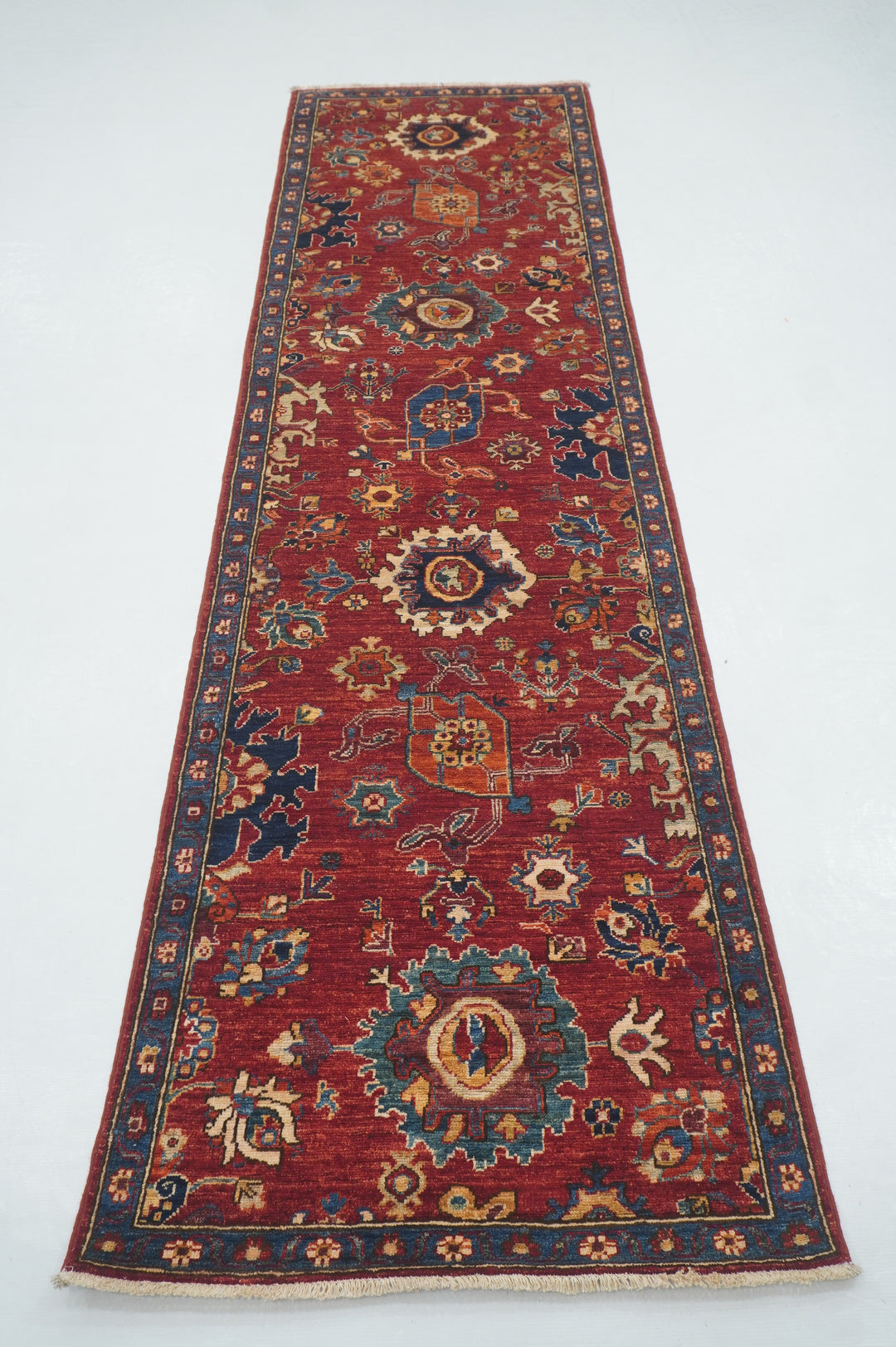 10 Red ft Bidjar Afghan Hand knotted Oriental Runner Rug - Yildiz Rugs