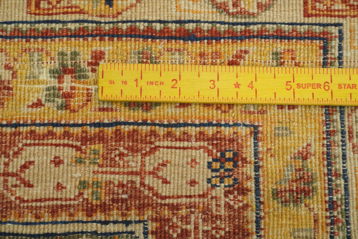 5'9"x8'7" Beige Bakhtiar Afghan Hand-Knotted Oriental Rug - Yildiz Rugs