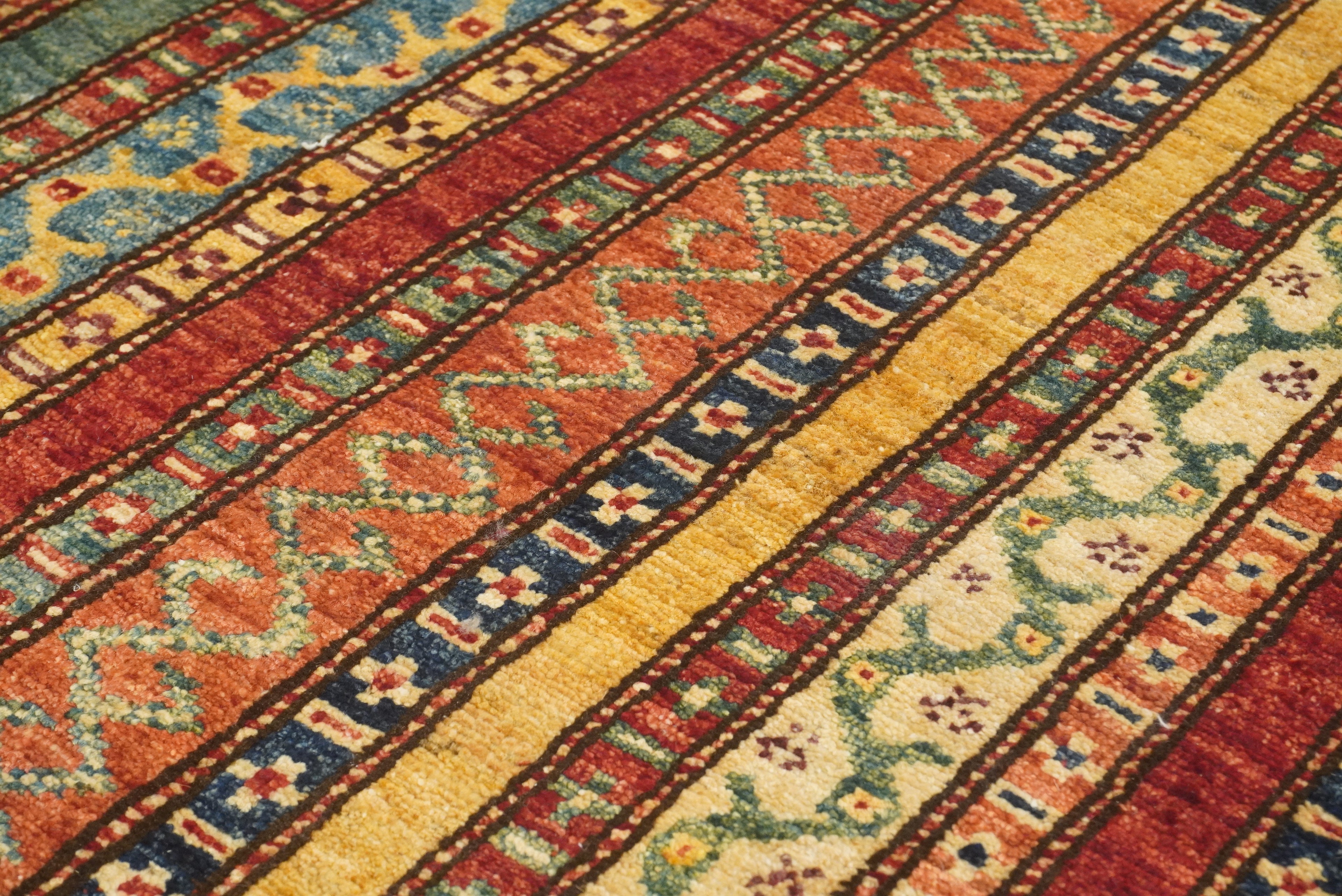 7x8 Red Turkish Style Hand-Knotted Wool Rug - Yildiz Rugs