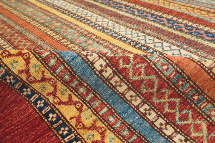 7x8 Red Turkish Style Hand-Knotted Wool Rug - Yildiz Rugs