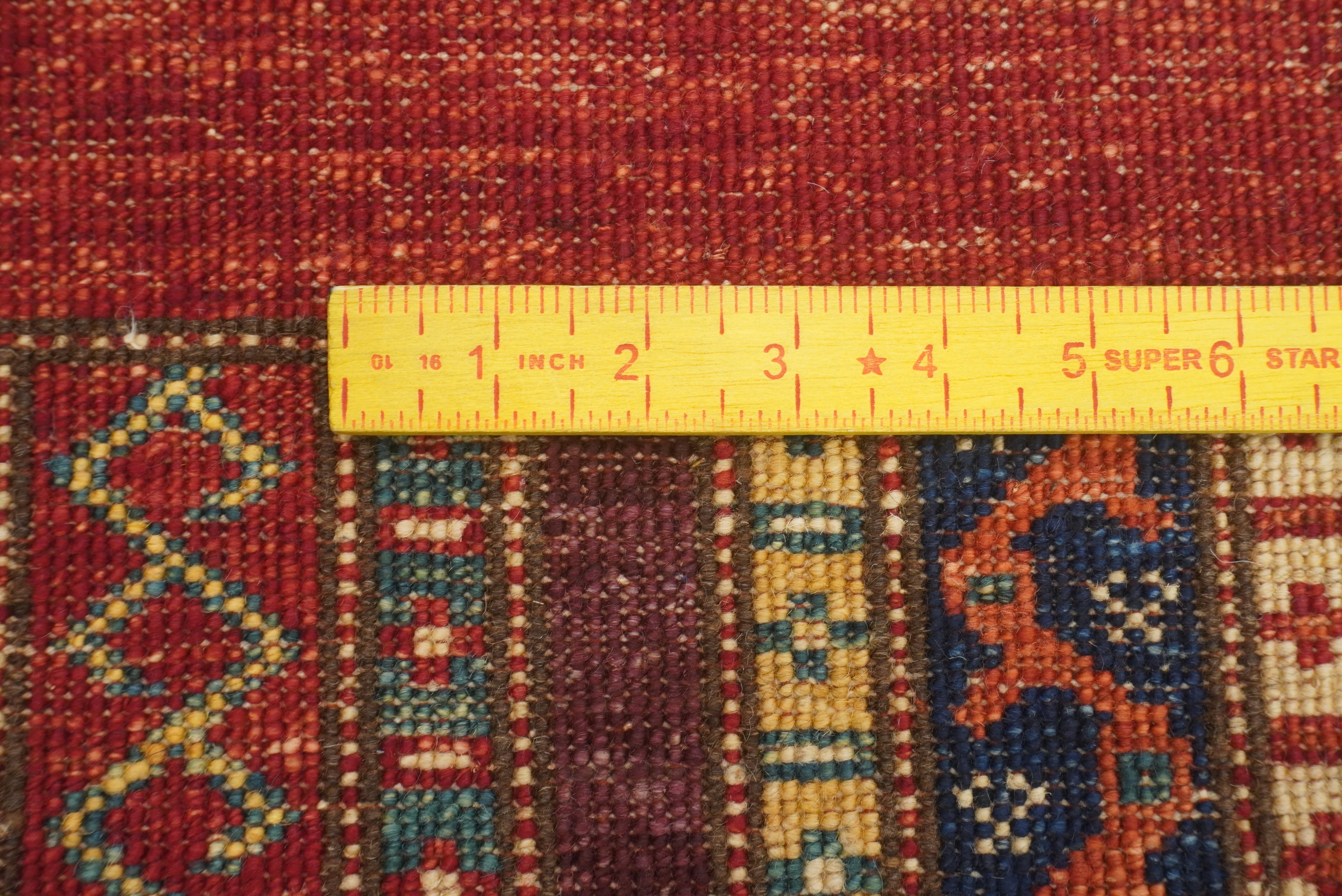 7x8 Red Turkish Style Hand-Knotted Wool Rug - Yildiz Rugs