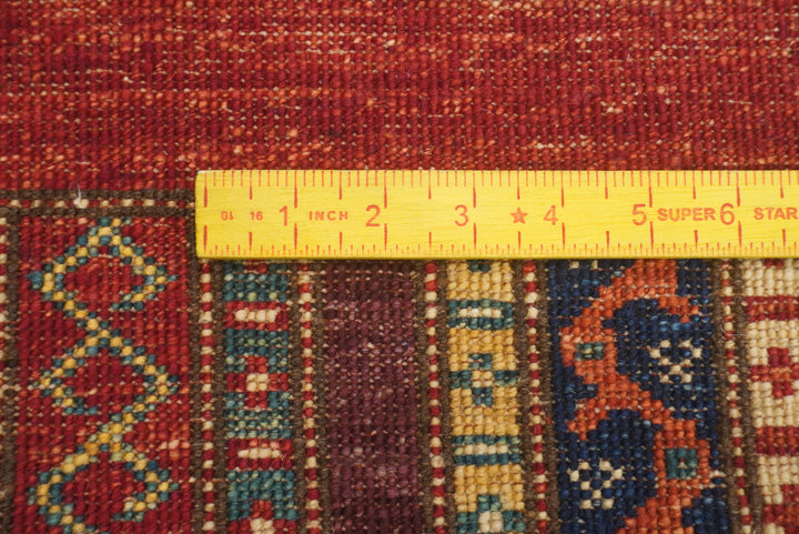 7x8 Red Turkish Style Hand-Knotted Wool Rug - Yildiz Rugs