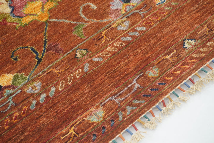 4 x 6 ft Brown Afghan Bidjar hand knotted Wool Oriental Rug