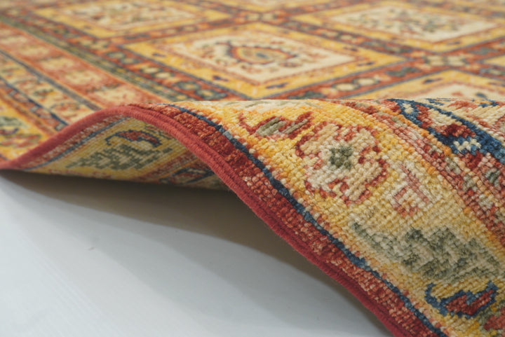 5x7 Beige Bakhtiar Afghan Hand-Knotted Oriental Rug - Yildiz Rugs