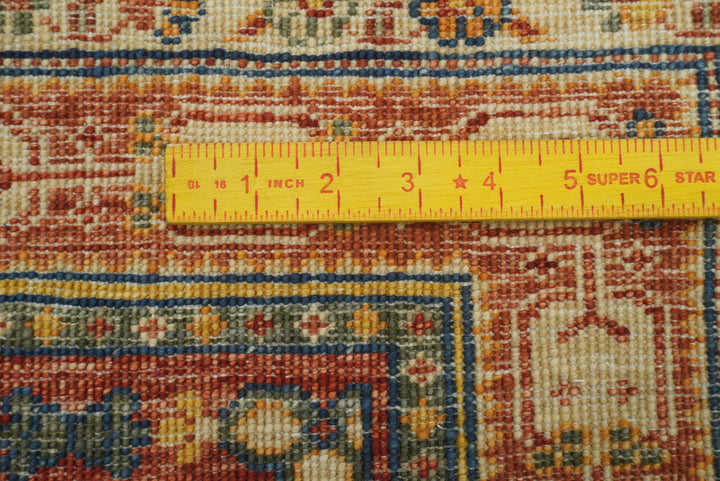 5x7 Beige Bakhtiar Afghan Hand-Knotted Oriental Rug - Yildiz Rugs