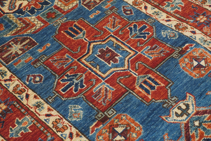 3x20 ft Blue Karaja Traditional Afghan Hand knotted Long Runner Rug