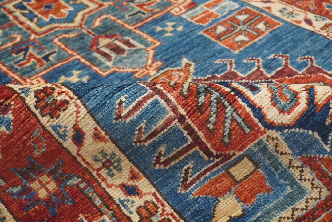 3x20 ft Blue Karaja Traditional Afghan Hand knotted Long Runner Rug