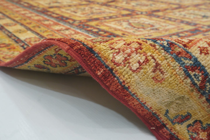 6x8 Red Beige Vintage Bakhtiar Afghan Hand knotted Rug - Yildiz Rugs