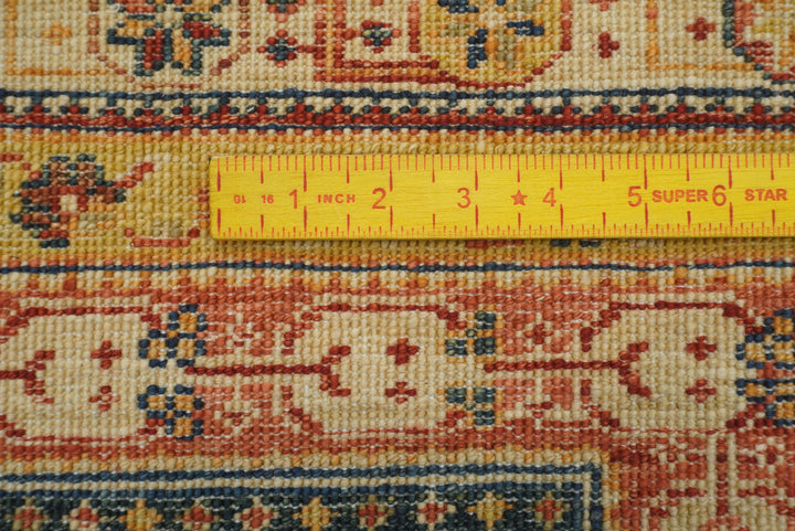 6x8 Red Beige Vintage Bakhtiar Afghan Hand knotted Rug - Yildiz Rugs