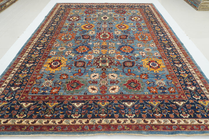 9x12 Blue Bidjar Afghan Hand knotted Wool Oriental Rug - Yildiz Rugs