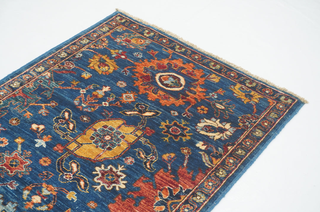 11 ft Blue Bidjar Afghan Hand knotted Oriental Runner Rug - Yildiz Rugs