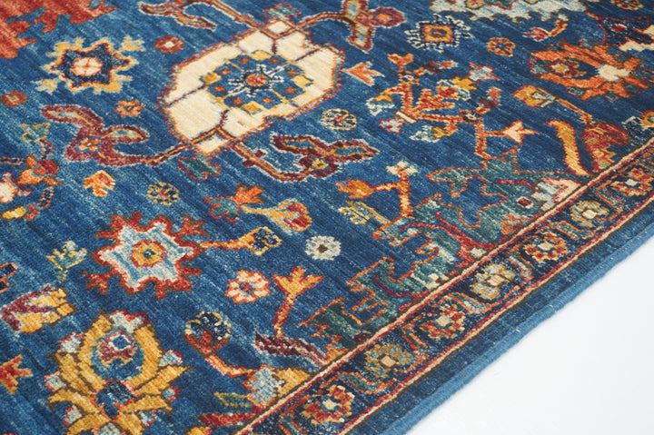 11 ft Blue Bidjar Afghan Hand knotted Oriental Runner Rug - Yildiz Rugs