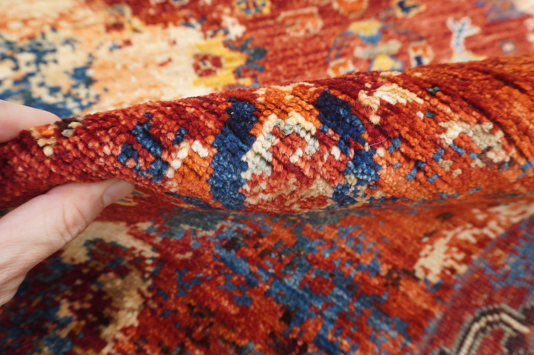 3 x 10 ft Red Modern Bidjar Afghan Hand knotted Runner Rug