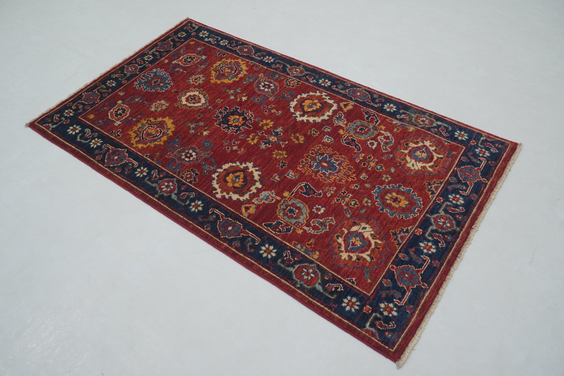 3x5 Red Bidjar Afghan Hand knotted Oriental Rug