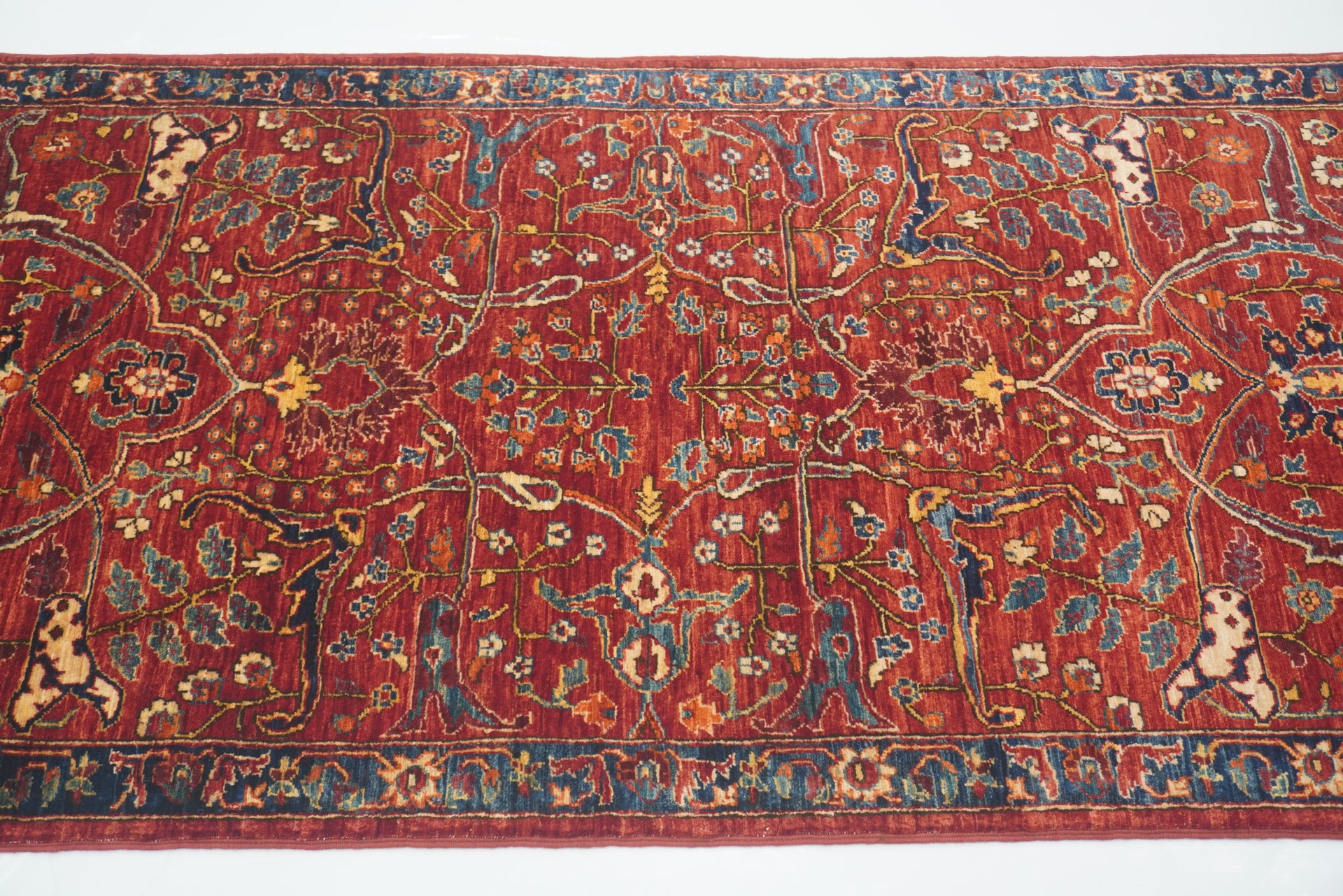 2'7"x7'11" Red Bidjar Afghan Hand knotted Runner Rug