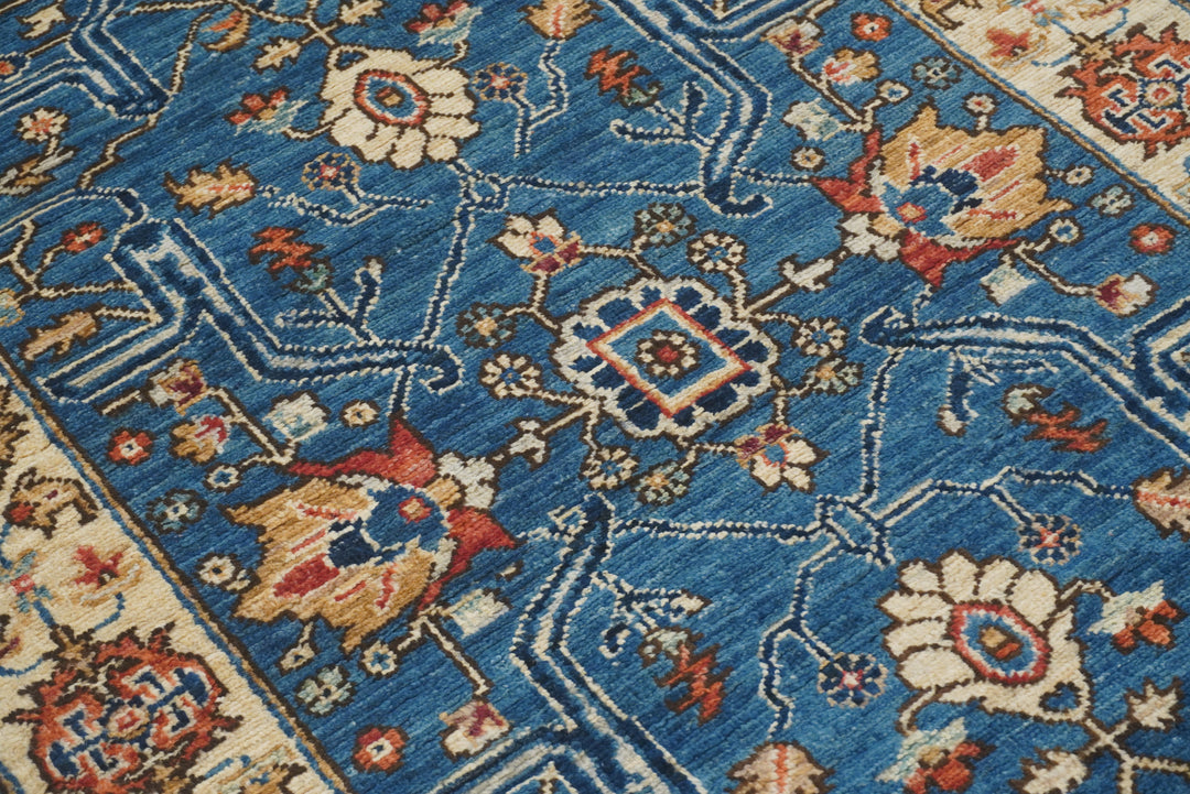 14 Ft Bidjar Blue Afghan hand knotted Oriental Runner Rug