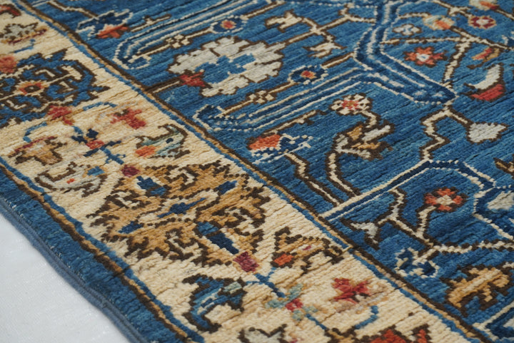 14 Ft Bidjar Blue Afghan hand knotted Oriental Runner Rug