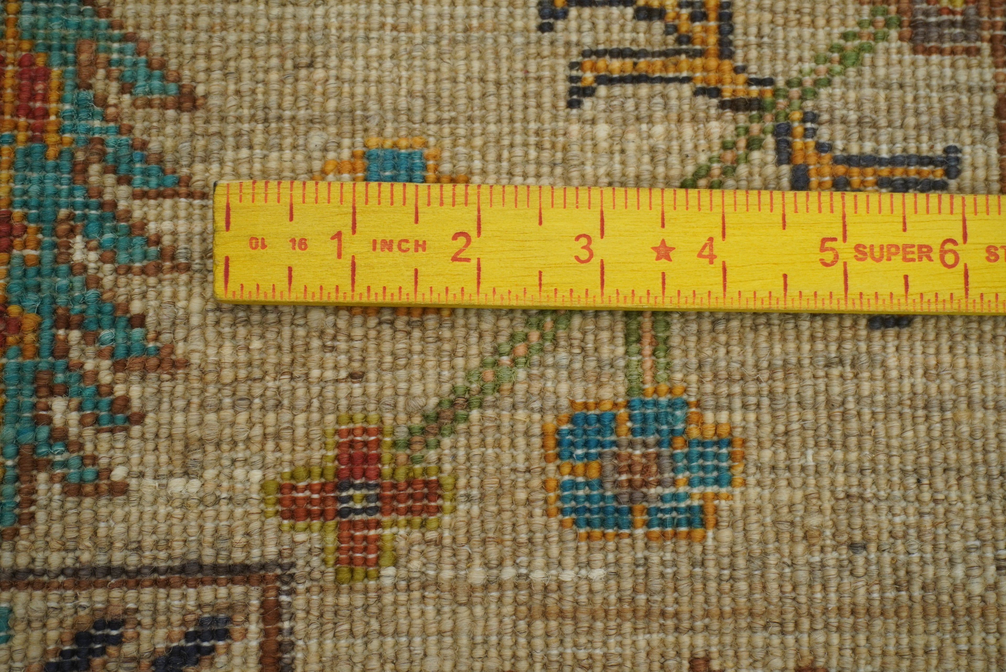 6x8 Beige Waziri Afghan Hand Knotted Oriental Rug - Yildiz Rugs