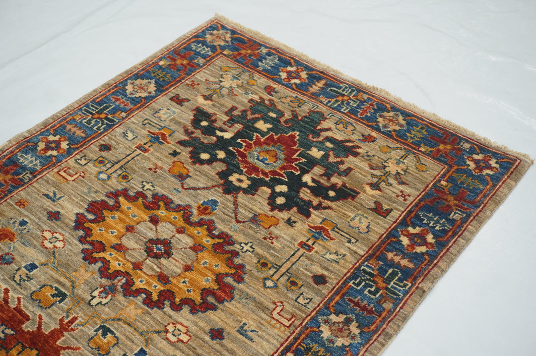 8 ft Brown Bidjar Afghan Hand knotted Oriental Runner Rug - Yildiz Rugs