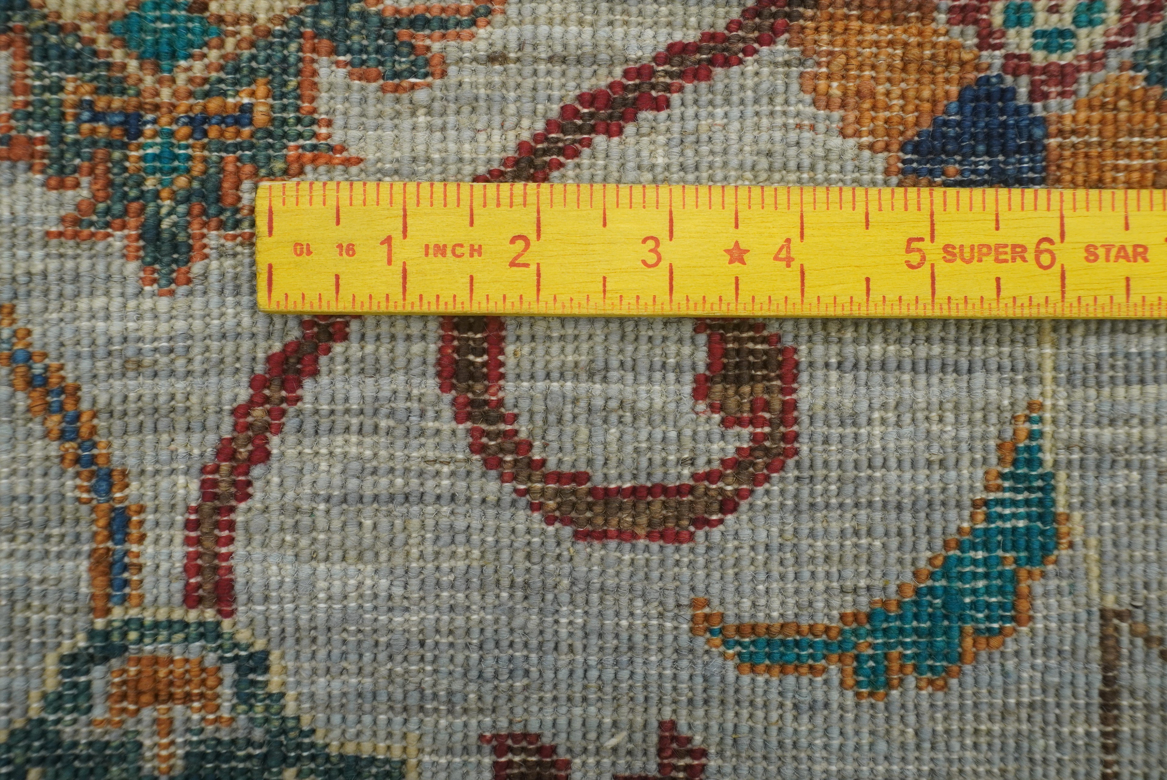 8 ft Waziri Blue Afghan Hand-Knotted Wool Runner Rug - Yildiz Rugs