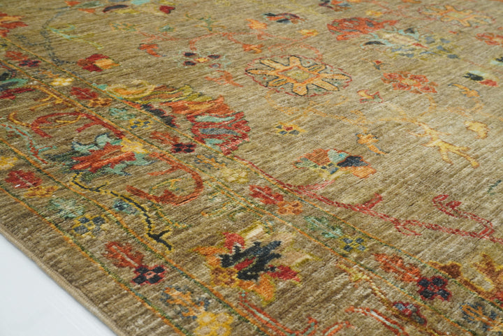 5x7 Waziri Brown Taupe Hand-Knotted Afghan Oriental Rug - Yildiz Rugs