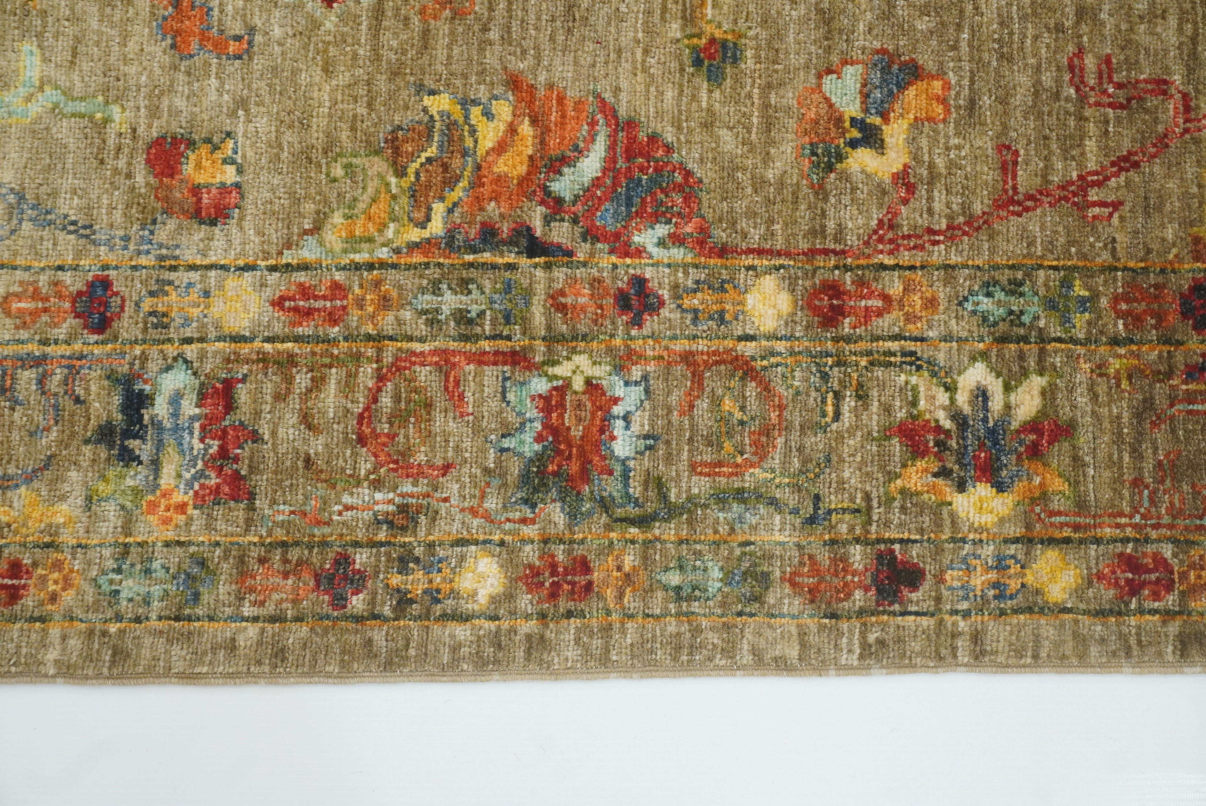 5x7 Waziri Brown Taupe Hand-Knotted Afghan Oriental Rug - Yildiz Rugs