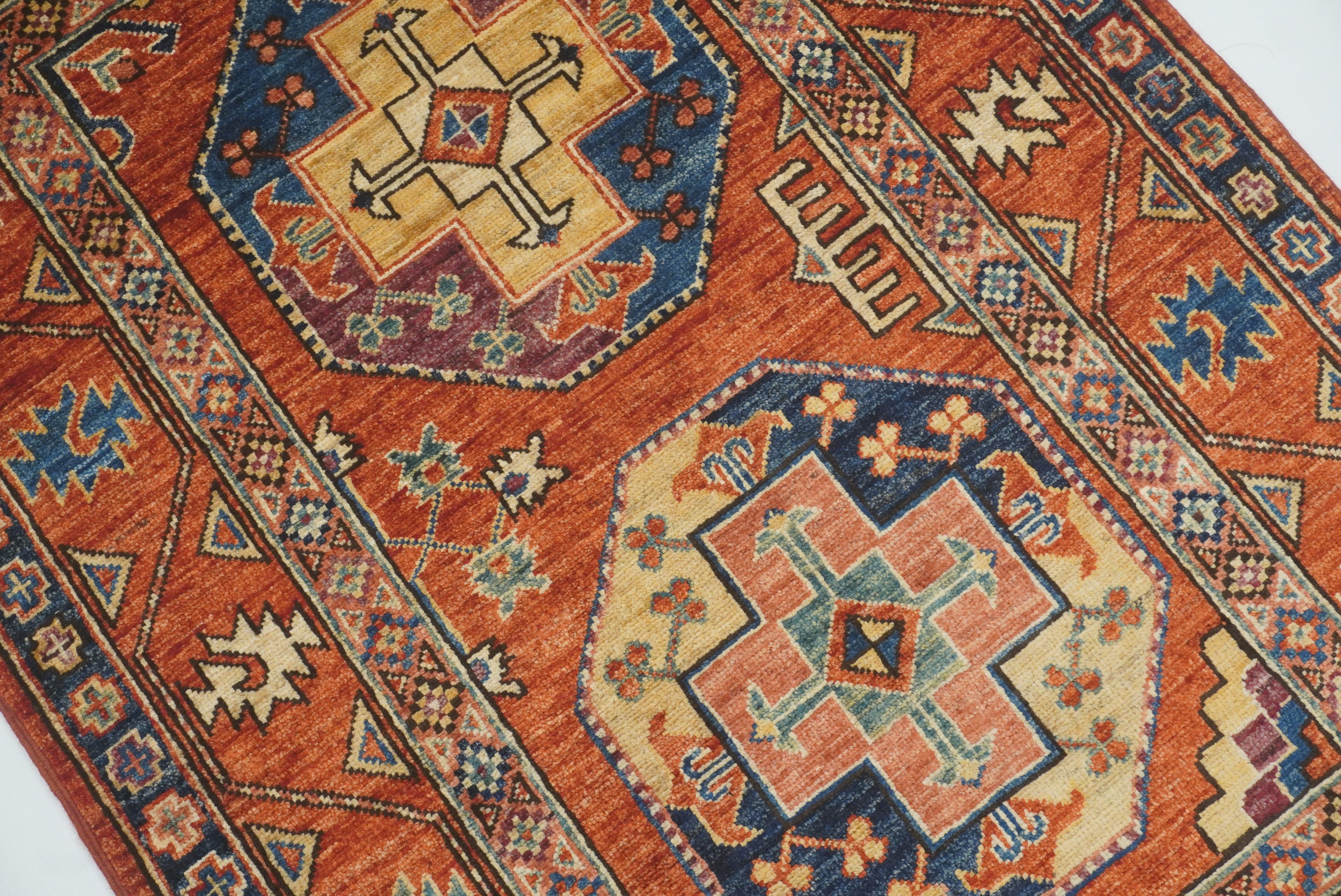 3x4 Red Ersari Hand Knotted Afghan Oriental Rug - Yildiz Rugs