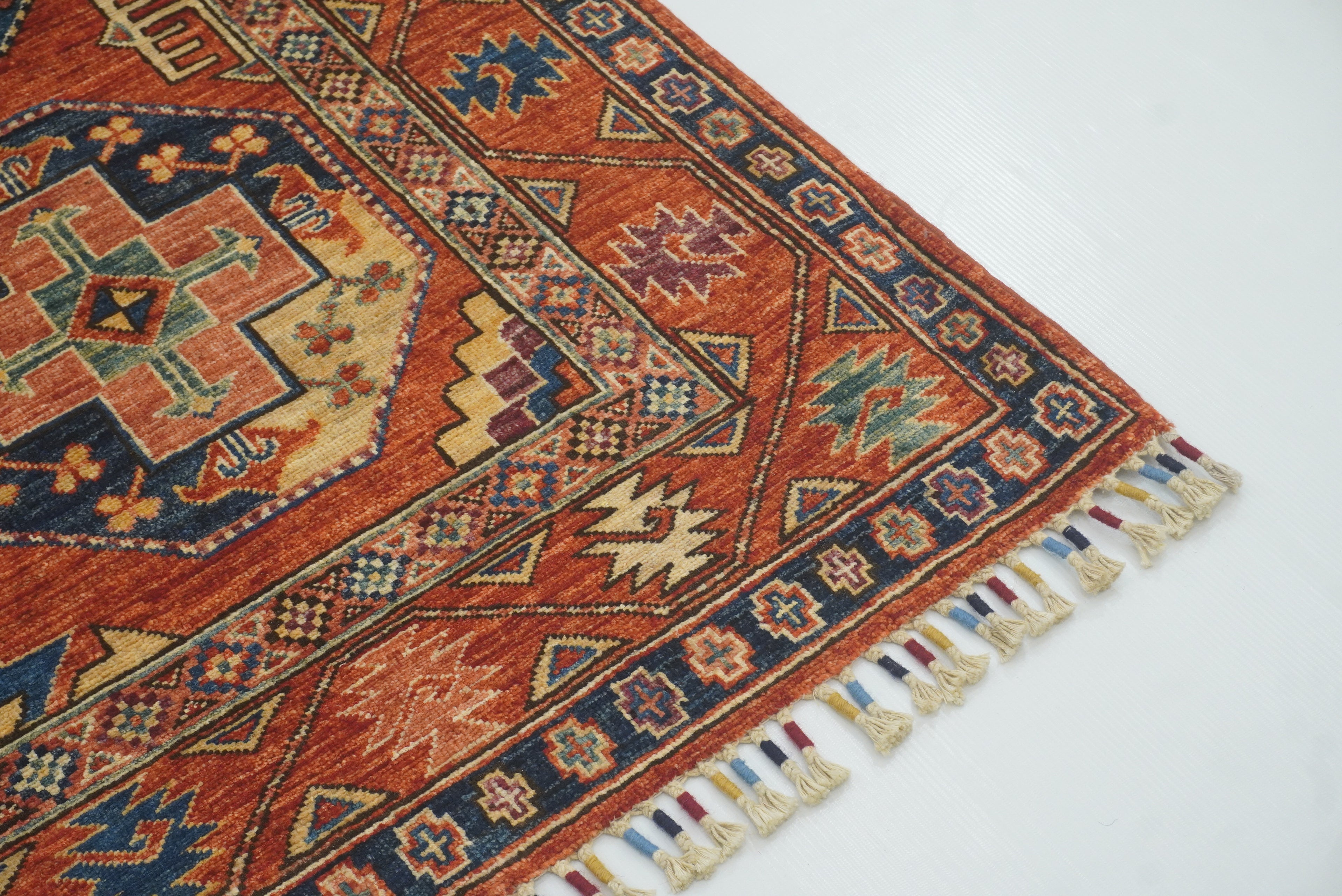 3x4 Red Ersari Hand Knotted Afghan Oriental Rug - Yildiz Rugs