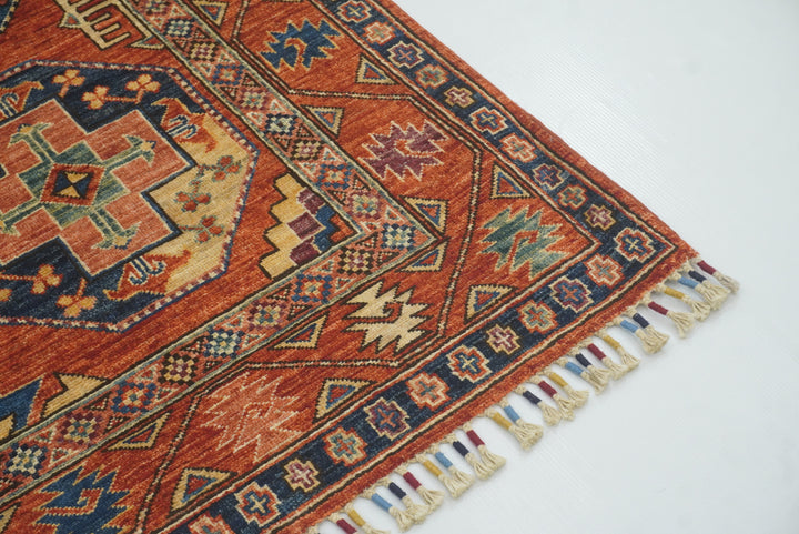 3x4 Red Ersari Hand Knotted Afghan Oriental Rug - Yildiz Rugs