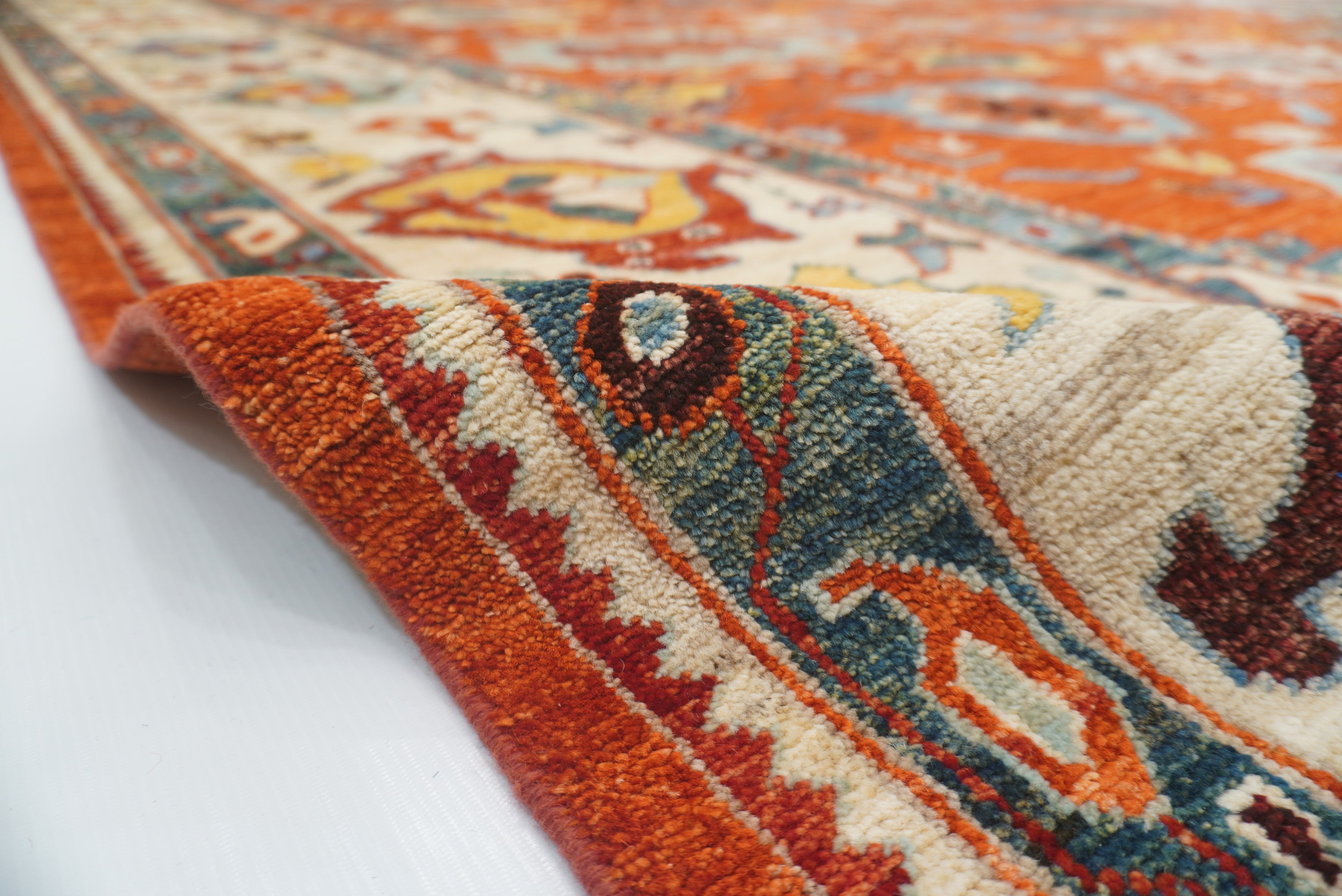 10x14 Rusty Red Oushak Hand-Knotted Wool Oriental Rug - Yildiz Rugs