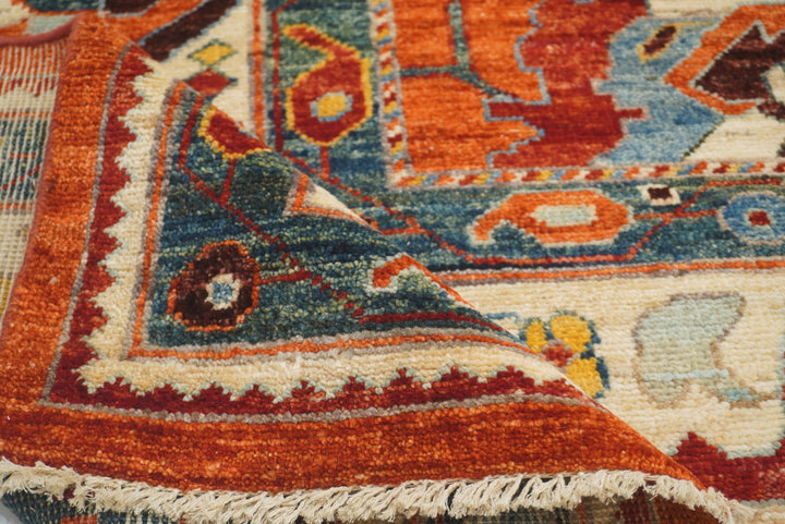 10x14 Rusty Red Oushak Hand-Knotted Wool Oriental Rug - Yildiz Rugs