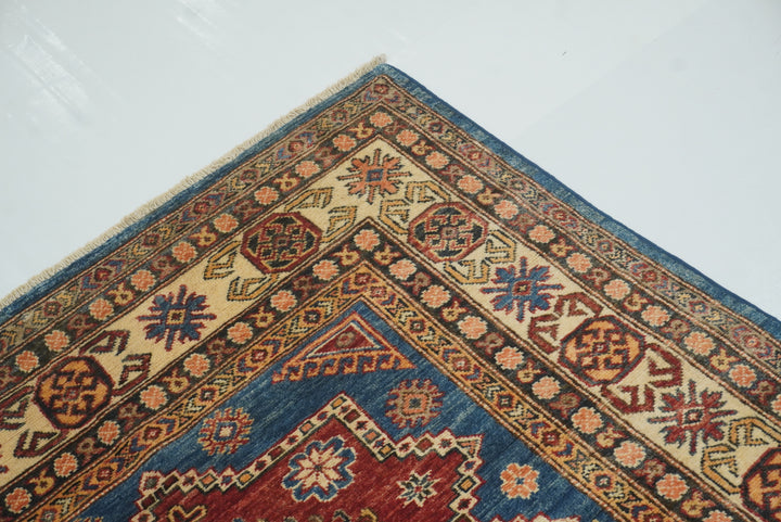 4x6 Red Kazak Hand Knotted Afghan Oriental Rug - Yildiz Rugs