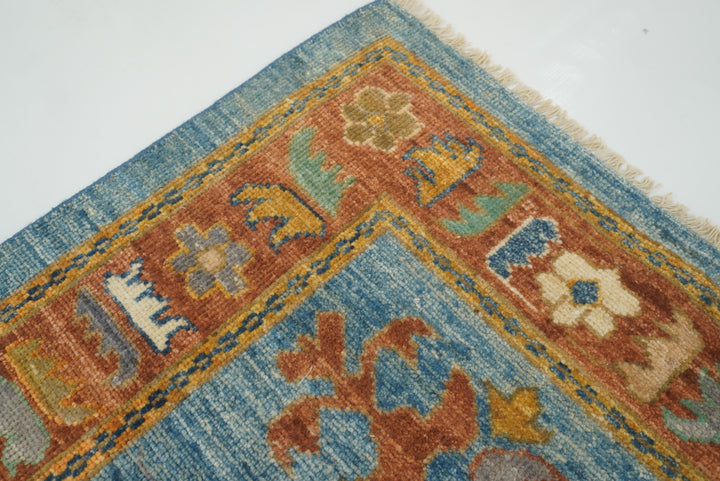 12x15 Blue Oushak Hand Knotted Wool Oriental Rug - Yildiz Rugs