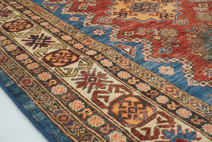 4x6 Red Kazak Hand Knotted Afghan Oriental Rug - Yildiz Rugs