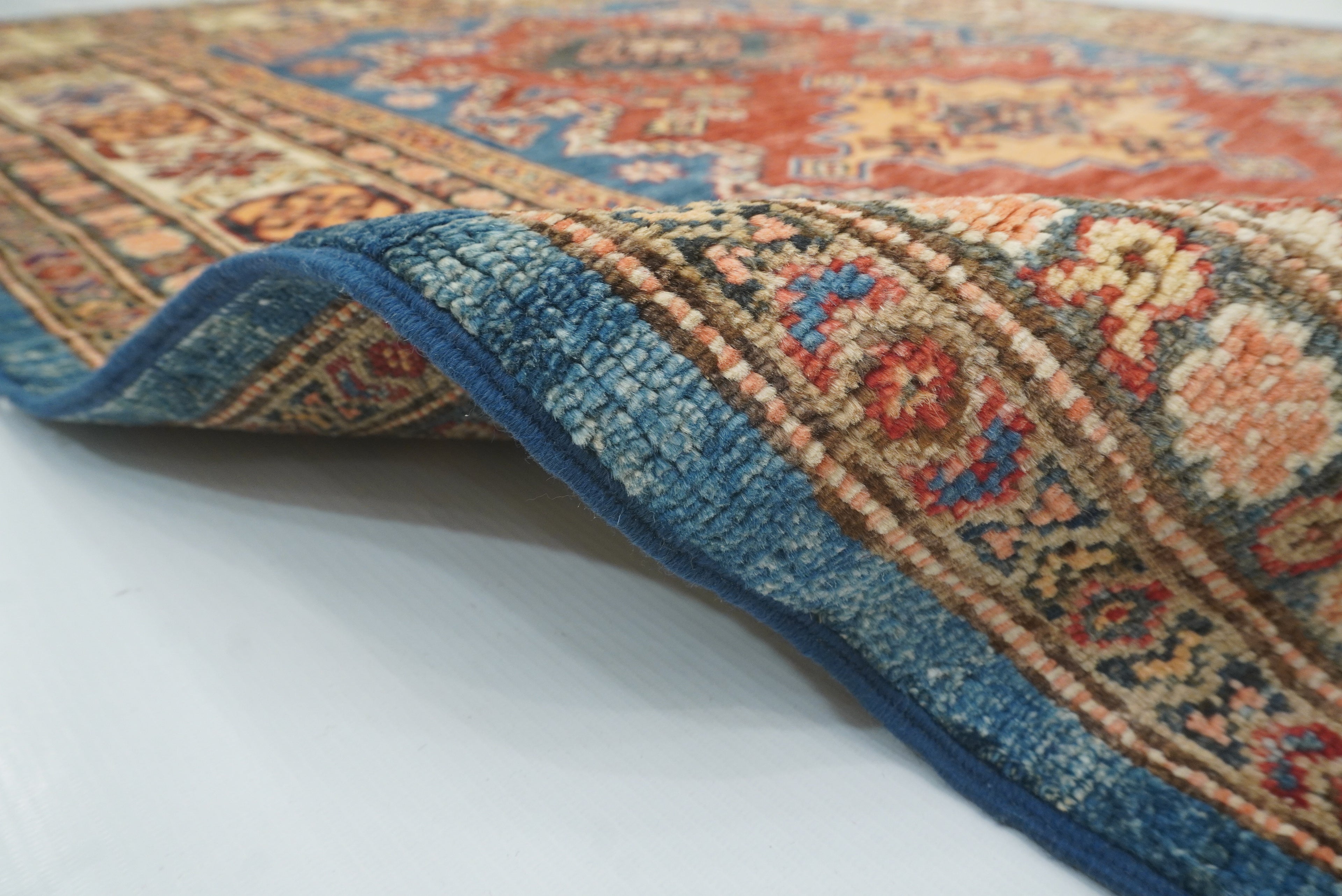 4x6 Red Kazak Hand Knotted Afghan Oriental Rug - Yildiz Rugs
